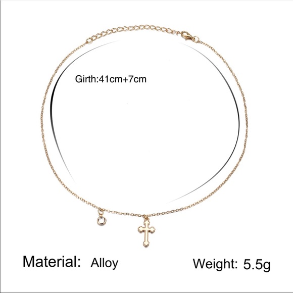 • Julie • Cross + Gem Choker - Picture 2 of 3